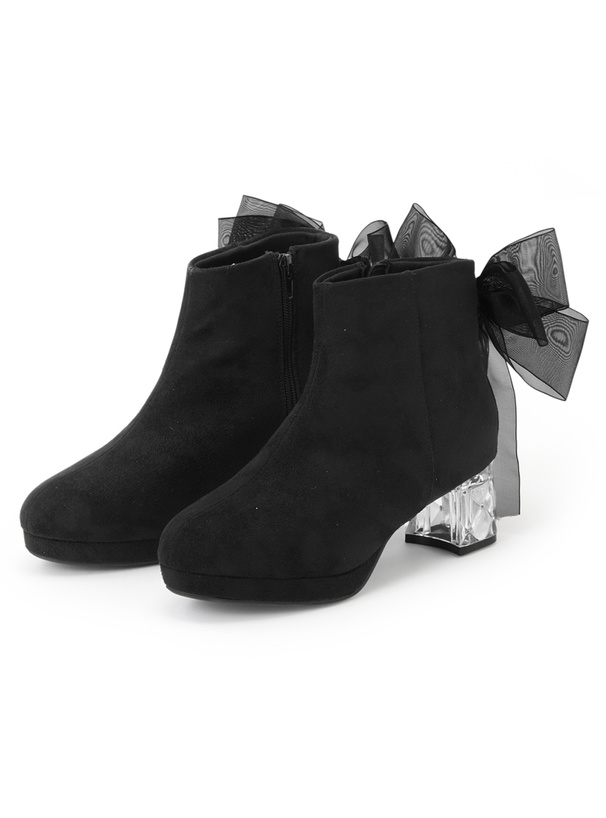 2wayリボン付きスエードブーツ[zr1324]