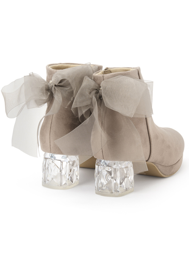 2wayリボン付きスエードブーツ