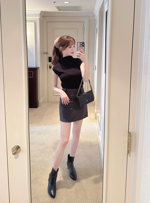 レザーショートブーツ