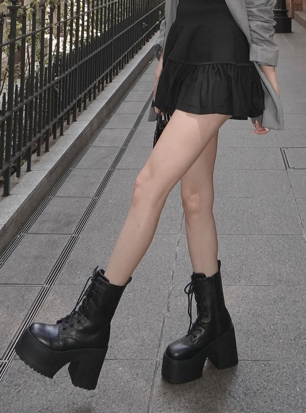 JUST ABOUT 厚底　ミドルブーツ 厚底 ミドルブーツ（ブーツ）｜JUST ABOUT（ジャストアバウト