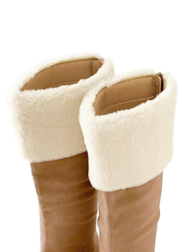 ムートン厚底ロングブーツ