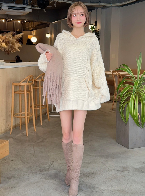 ポインテッドトゥスエードロングブーツ