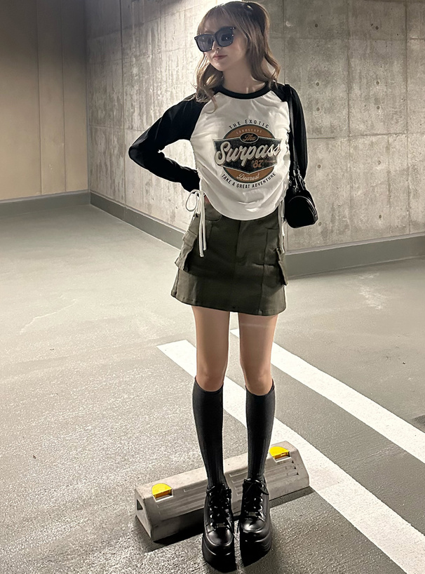 レザー厚底スニーカー