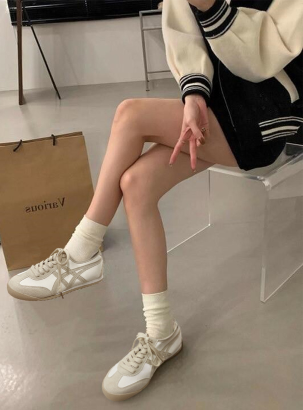 異素材ラインスニーカー[zr1386] | レディースファッション通販