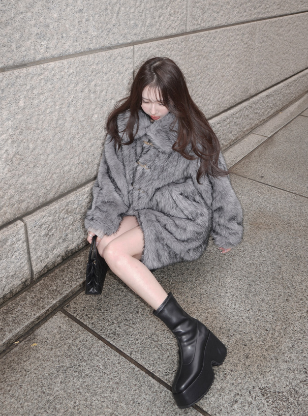 厚底レザーミドルブーツ[zr1396] | レディースファッション通販の