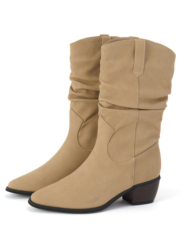 ウッドヒールブーツ