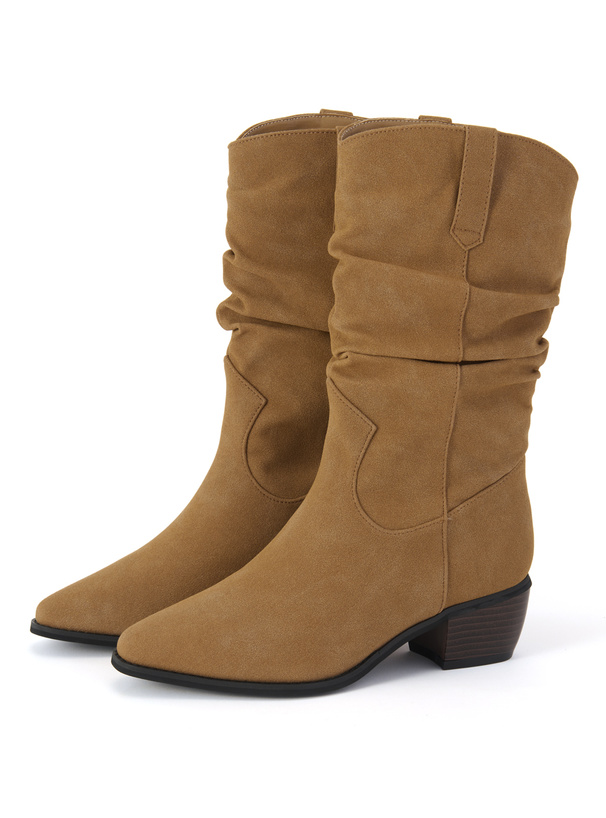 ウッドヒールブーツ