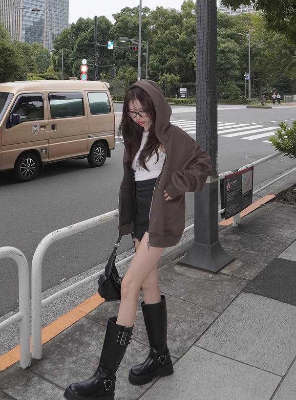 厚底エンジニアロングブーツ