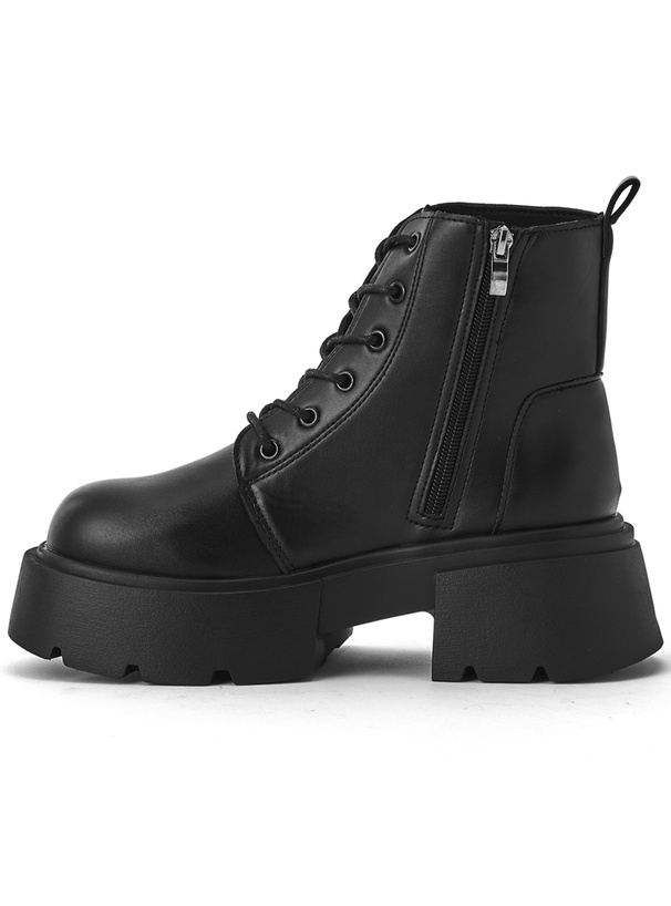 厚底レースアップショートブーツ