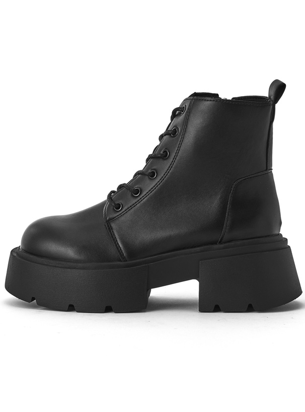 厚底レースアップショートブーツ