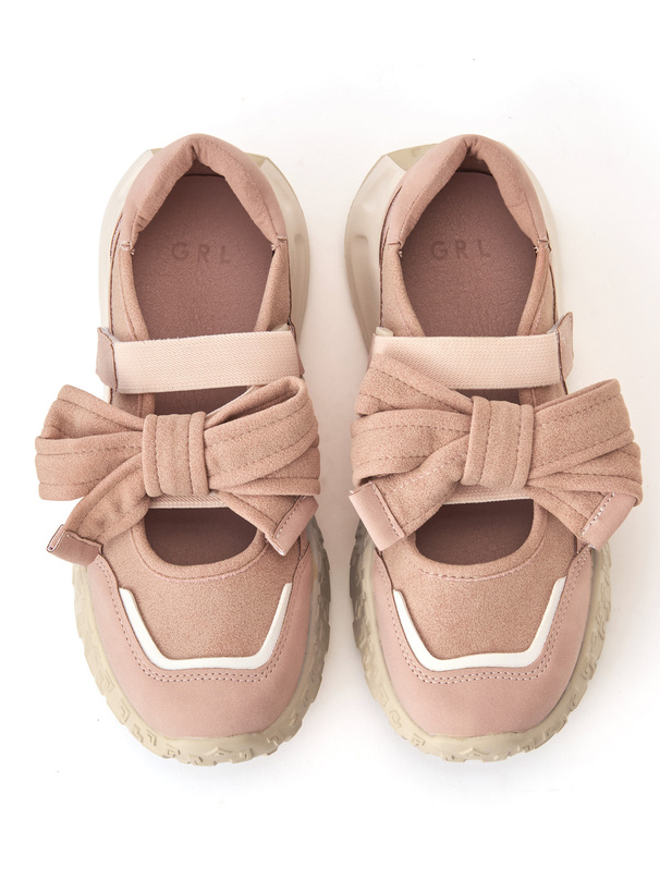 リボン付きベルトスニーカー