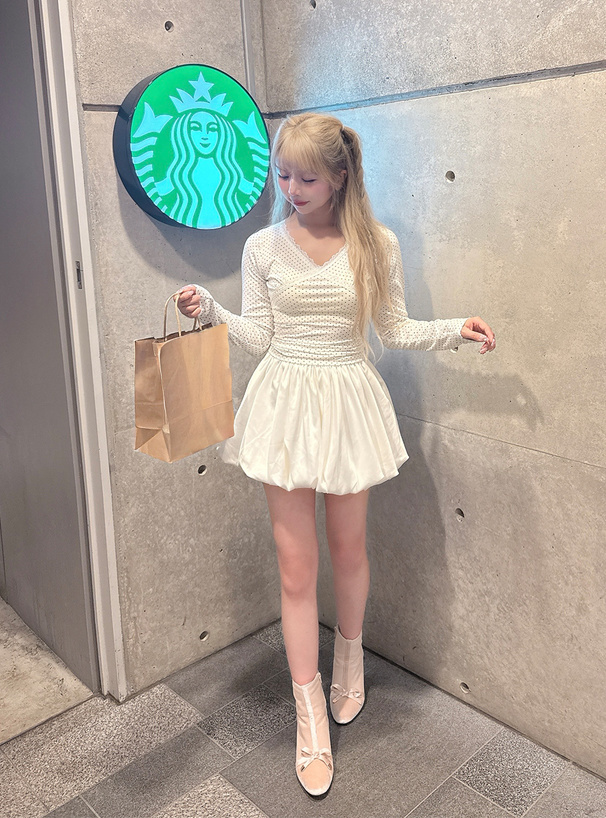 スエードベロアリボンショートブーツ