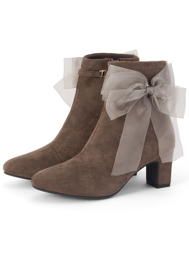 3Wayリボン&ストラップ付きショートブーツ