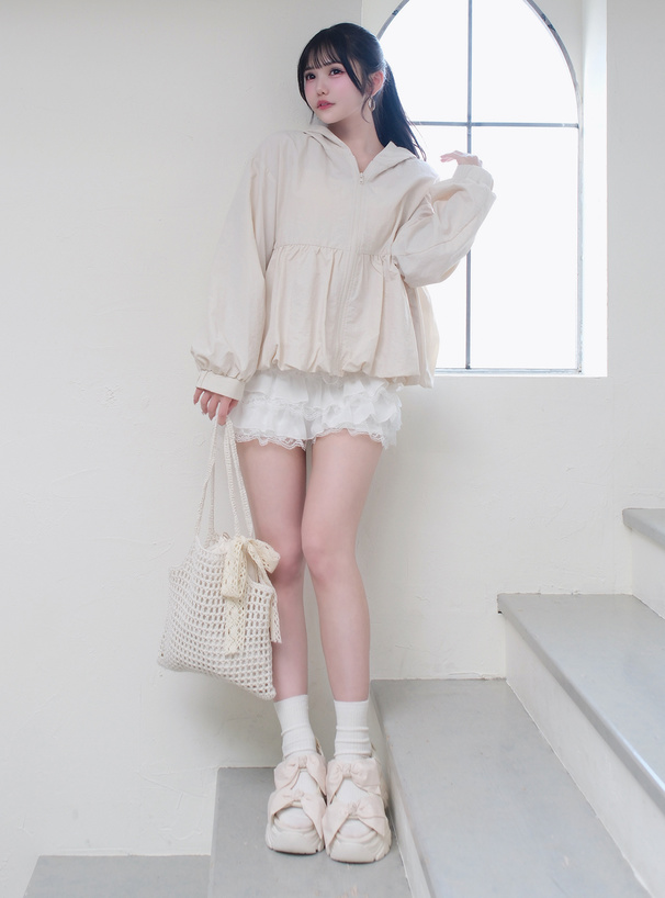 ダブルリボン厚底スポーツサンダル