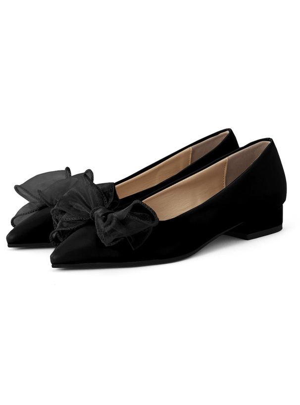 チュールリボンパンプス