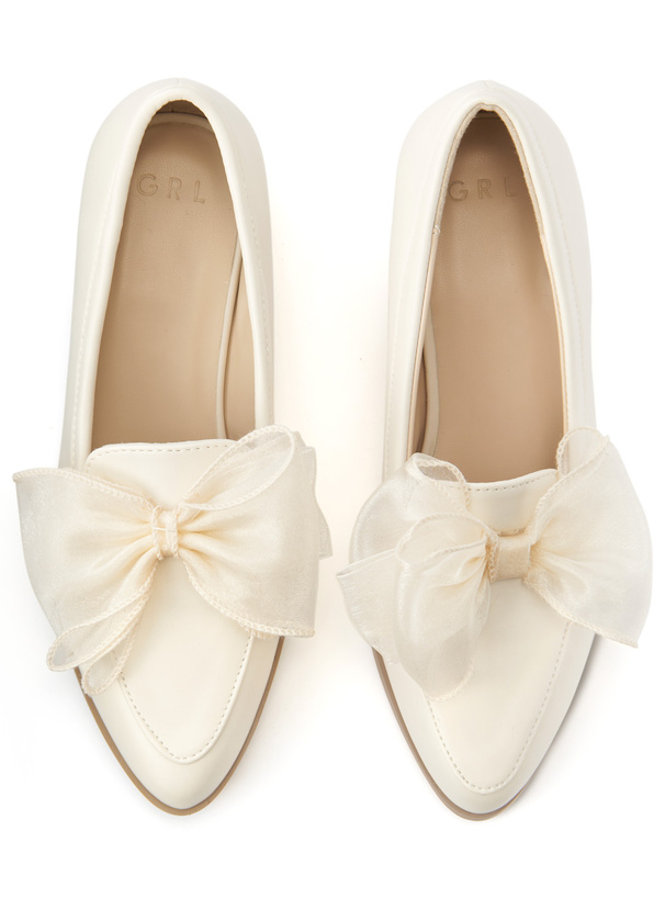 シアーリボンローファー