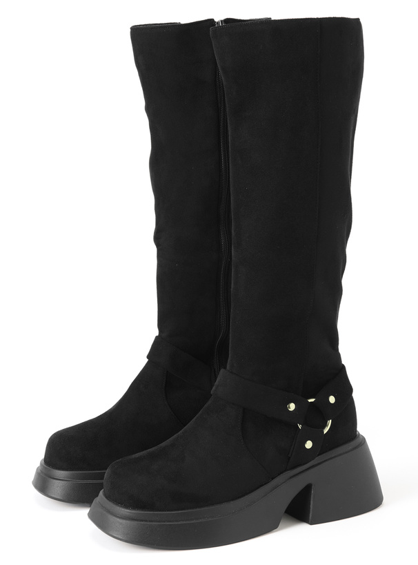 ベルトスエードロングブーツ[zr1449] | レディースファッション通販の