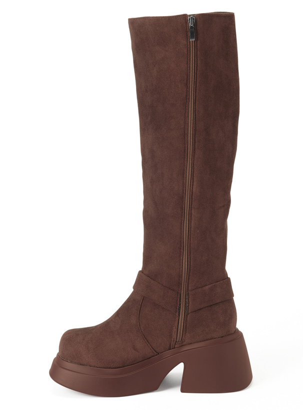 ベルトスエードロングブーツ[zr1449] | レディースファッション通販の