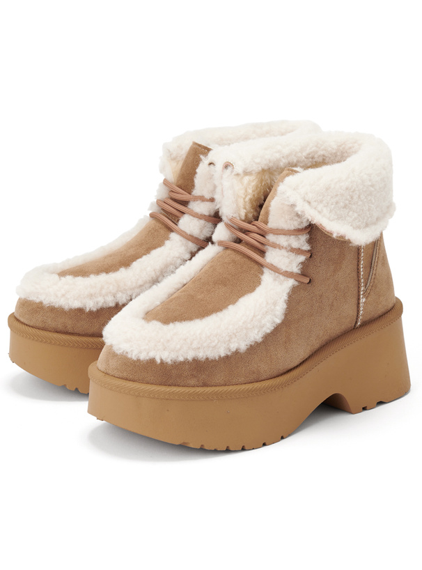 厚底ボアショートブーツ