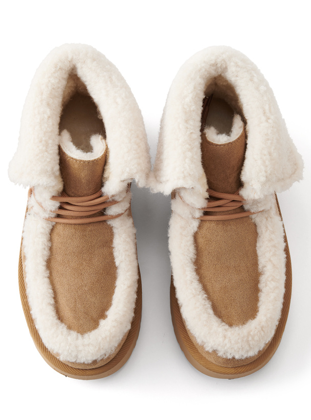 厚底ボアショートブーツ