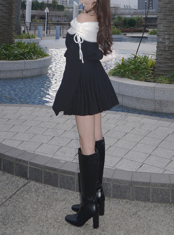 レザーロングブーツ