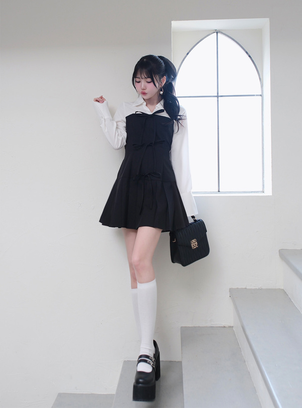 厚底ヒールダブルベルトシューズ