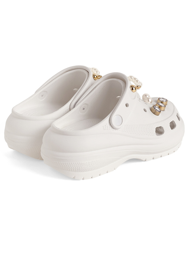 チャーム付き厚底クロッグサンダル