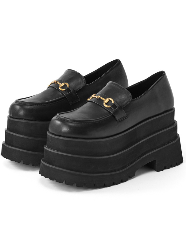 厚底ビットローファー