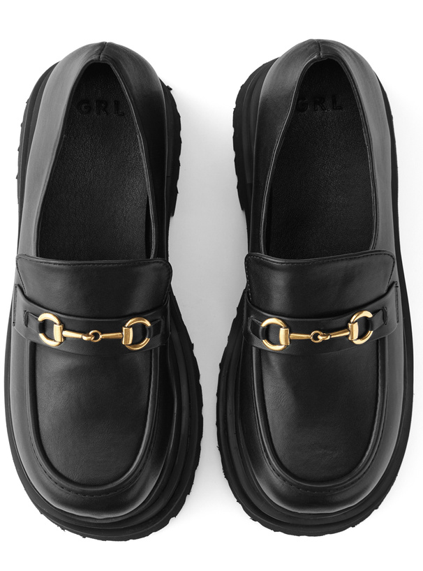 厚底ビットローファー