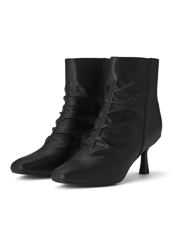 デザインヒールシャーリングショートブーツ