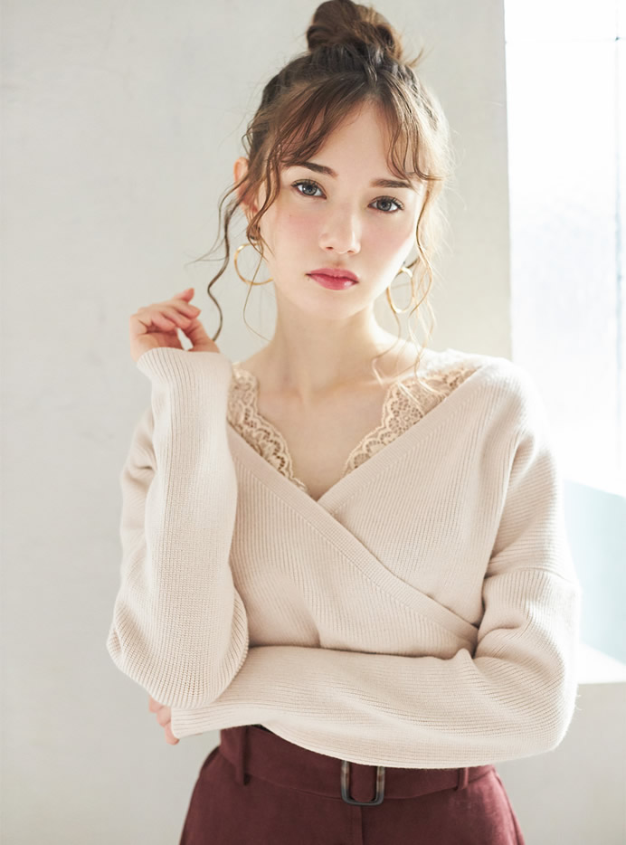 今田美桜 レオパード柄サークルリングピアス