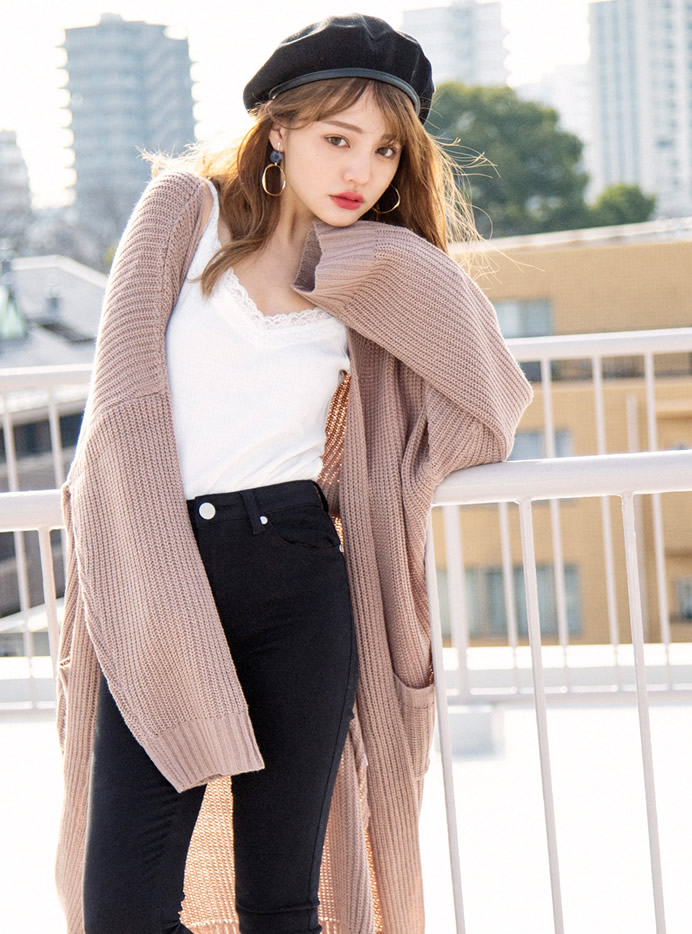 今田美桜 レオパード柄サークルリングピアス