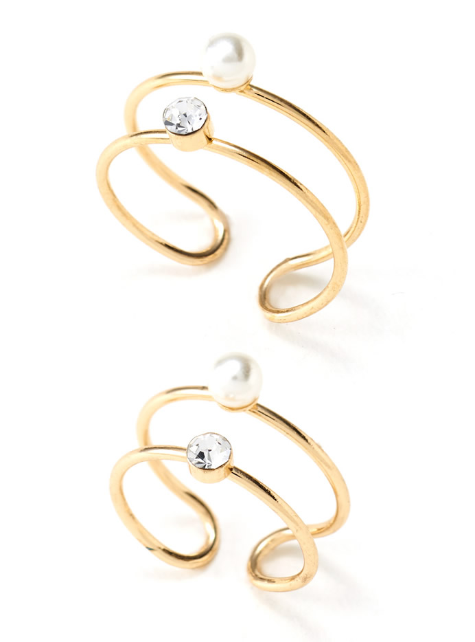 ピアス3ペア&リング8点セット