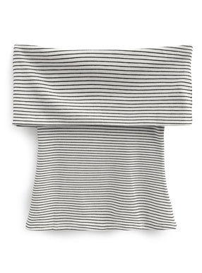 ボーダー柄オフショルダートップス