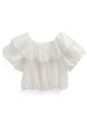 スカラップバルーンブラウス