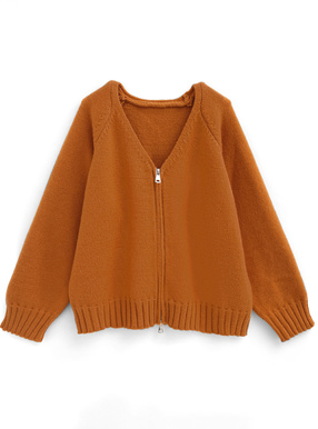 ダブルジップニットカーディガン