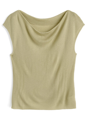 ドレープフレンチスリーブニットトップス