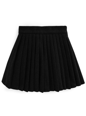 インパン裏地付きプリーツミニスカート