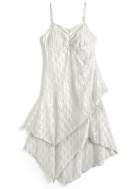 アシンメトリーレースキャミワンピース