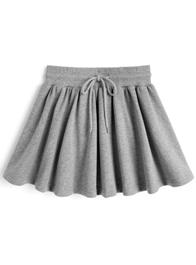 インパン裏地付きフレアスウェットミニスカート