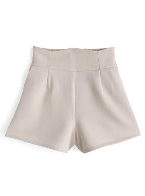 ハイウエストタックショートパンツ