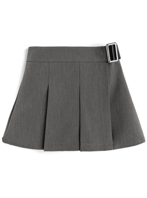 ベルトプリーツキュロット