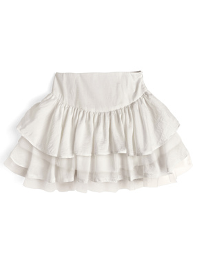 インパン裏地付きティアードミニスカート