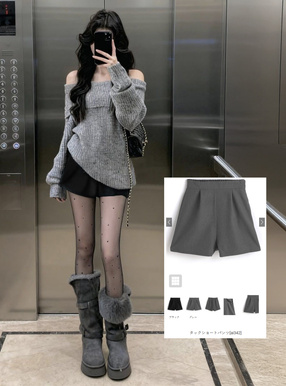 タックショートパンツ