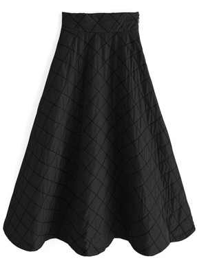 キルティングフレアスカート