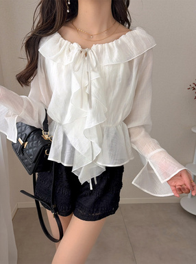 2Wayラッフルフリルシアートップス