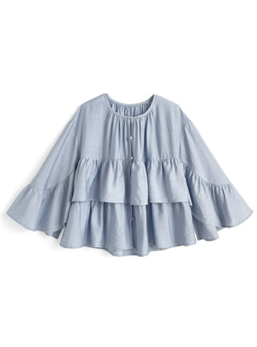 ワッシャーフリルトップス