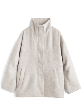 スタンドカラーシャギーコート