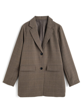 グレンチェック柄テーラードジャケット