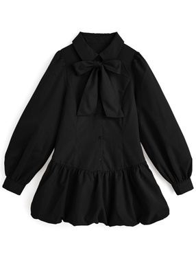 リボン付き2Wayバルーンワンピース